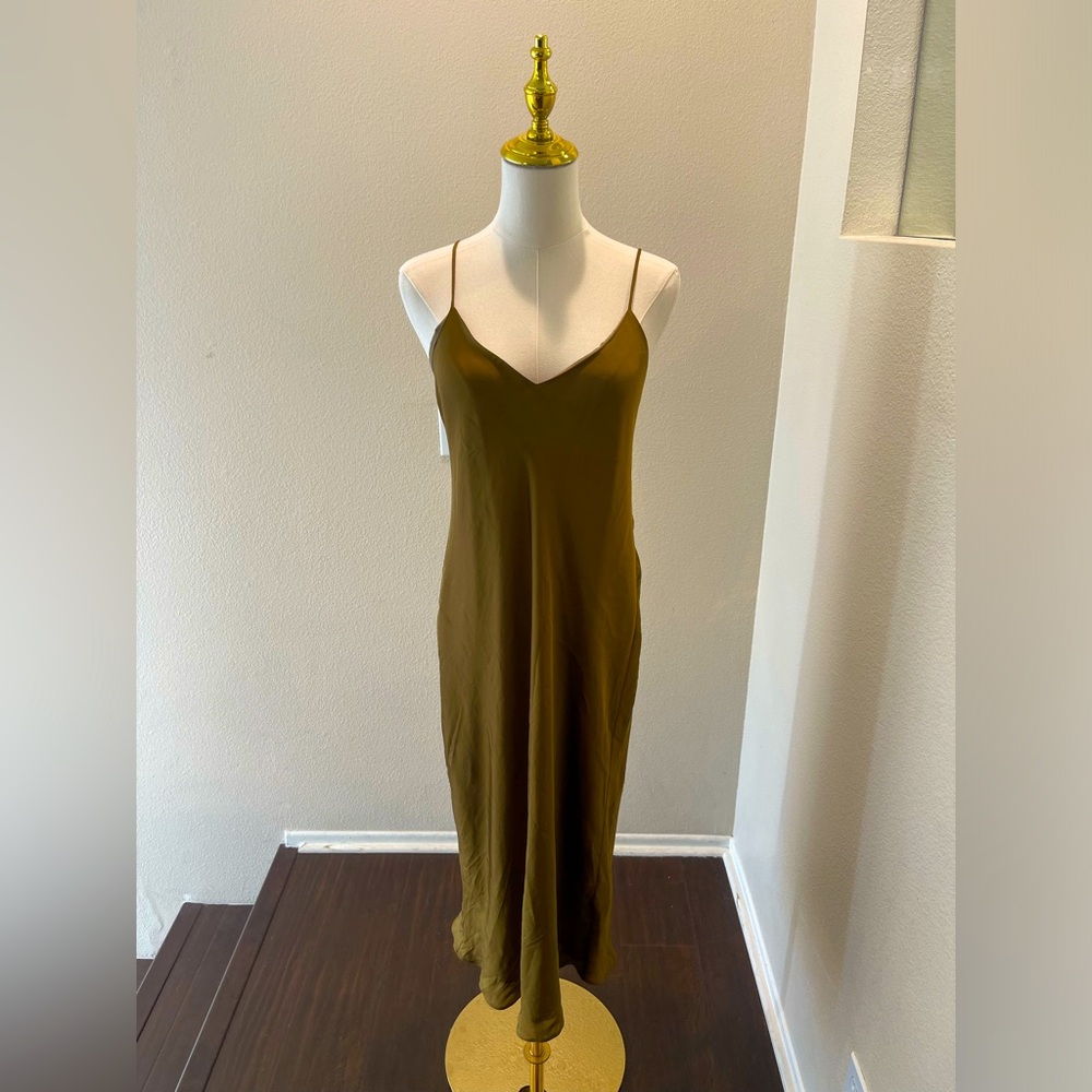 NWOT Banana Republic Green Slip Dress